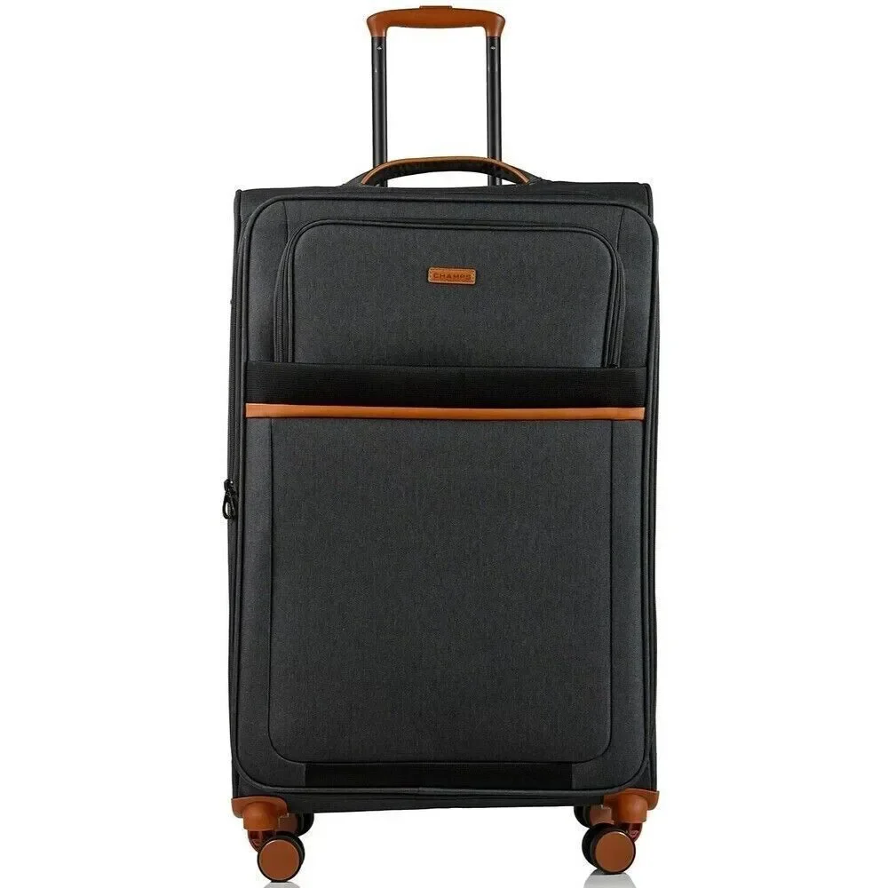 CHAMPS Classic II Collection 1-piece Softside Luggage  suitcase 24”Grey GREY